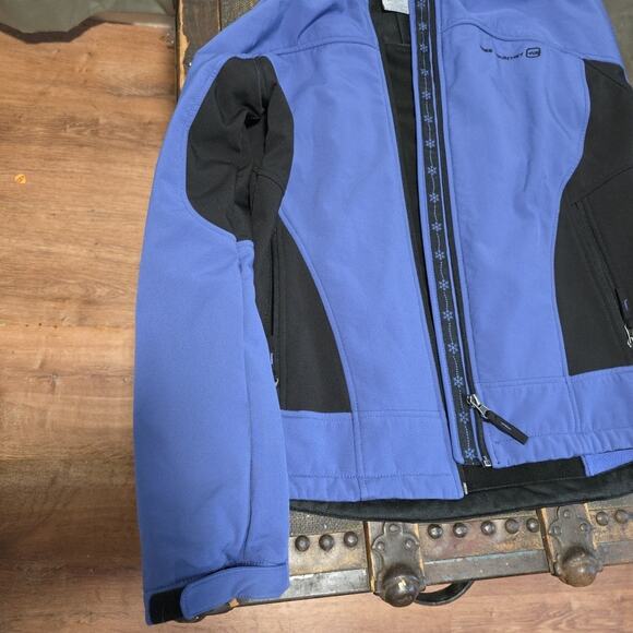 Free Country FULL ZIP fleece Lined Jacket Woman's Medium Purple and Black - Picture 4 of 10